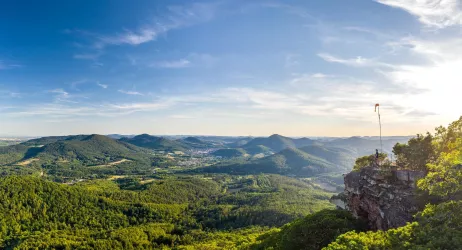 Ausblick vom Orensfelsen (© Verein SÜW Annweiler e.V., Dominik Ketz)