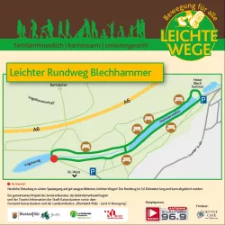 Wegetafel Leichter Rundweg Blechhammer (© Götz Werbung)