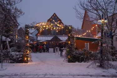 Weihnachtsmarkt Offenbach im Schnee